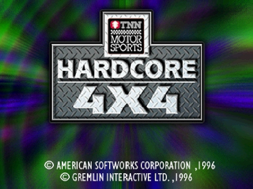 TNN Motorsports Hardcore 4x4 title screen for Sega Saturn